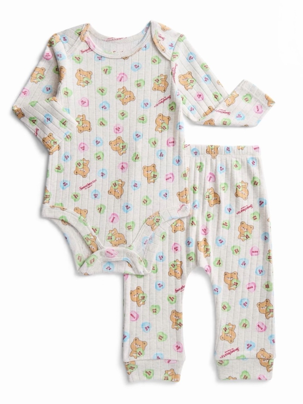 NWT - Sweethearts and Baby Bear Bodysuit with Matching Joggers, 2 Piece Set